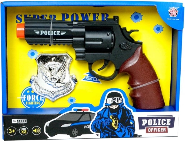 Polizeipistole mit Abzeichen PLEJO