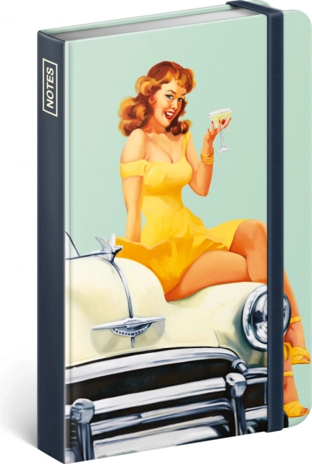 Notizbuch mit Pin-up Girls-Motiv