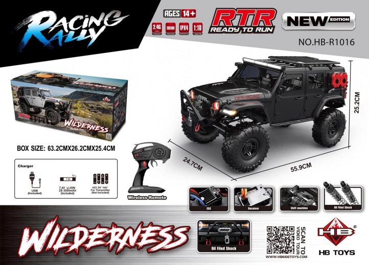 RC Auto WILDERNESS RTR 1:10 schwarz