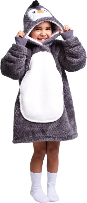Warme Fernsehhaube Decke mit Kapuze Pinguin für Kinder