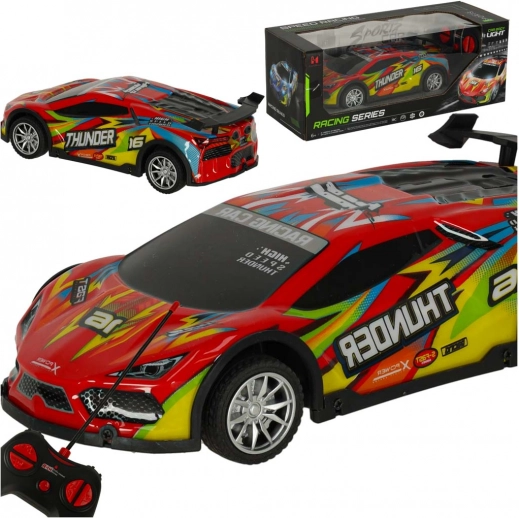 Rennwagen THUNDER mit Fernsteuerung und LED-Beleuchtung, rot