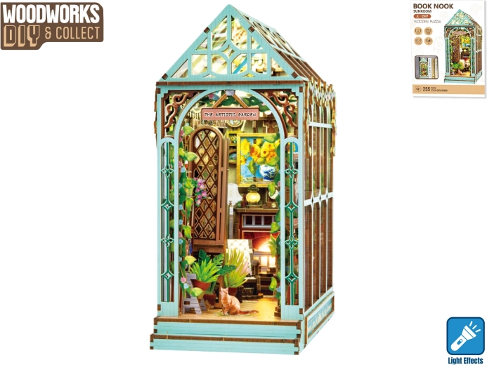 Holzbausatz Wintergarten mit Beleuchtung Woodworks