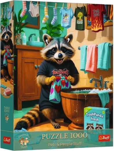 Puzzle 1000 Premium Plus – Waschtag des Waschbären