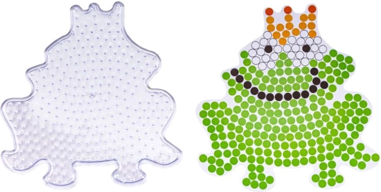 Steckplatte in Froschform + fertiges Motiv