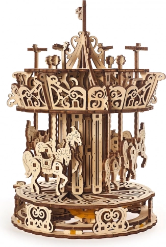 Mechanisches Holz-Karussell UGEARS 3D-Puzzle