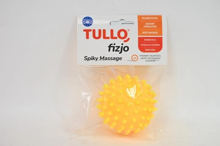 Fizjo Rehabilitations-Massageball mit Noppen 9 cm gelb