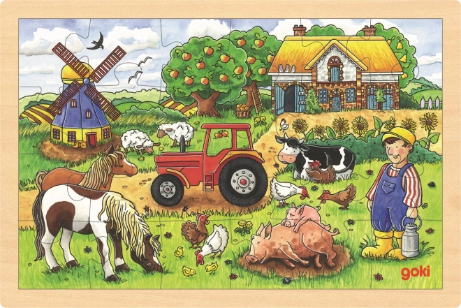 Holzpuzzle Bauernhof von Herrn Miller - 24 Teile