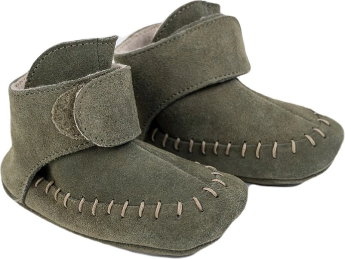 Lederhausschuhe Lodger Walker Moccasin olivine (15–18 Monate)