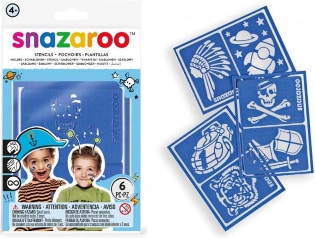Schablonen für Gesichtsfarben SNAZAROO 6 Stk. – Adventure