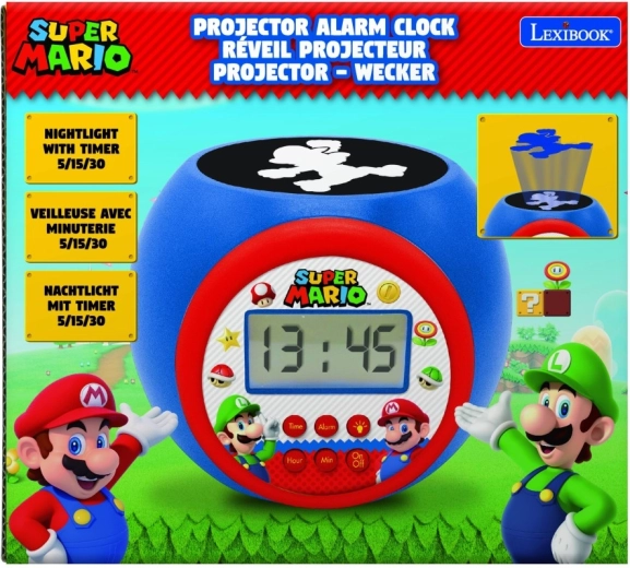 Wecker mit Projektor Super Mario