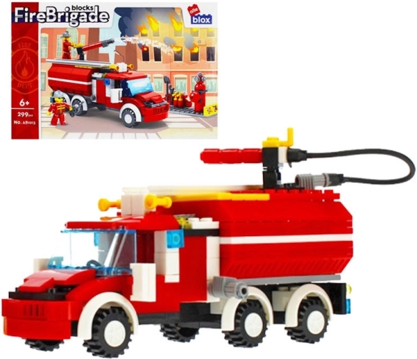 Bauset Feuerwehr mit Zubehör – Feuerwehrauto 299 Teile (6+)
