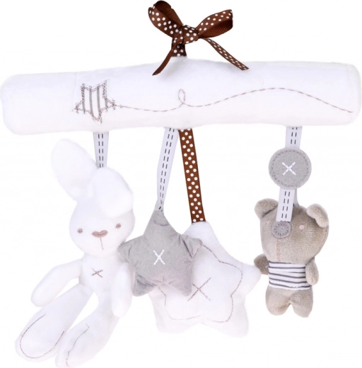 Weiches Hängespielzeug für Kinderwagen und Bettchen mit Geräuschen und Melodie