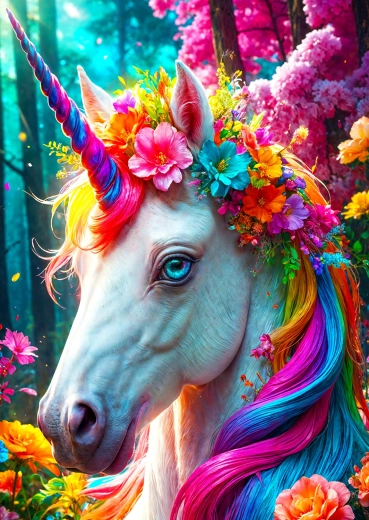 Enjoy Puzzle Blumen-Einhorn 1000 Teile