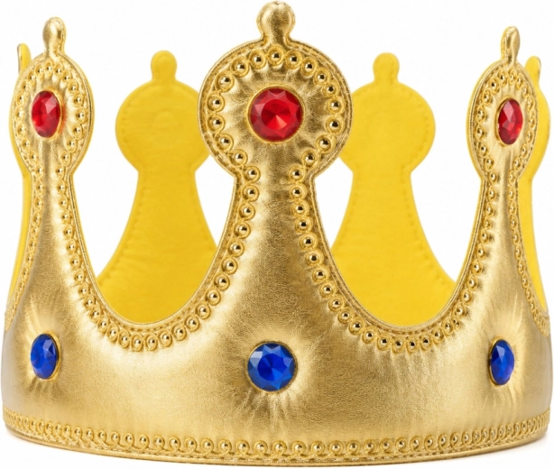 Goldene Krone mit bunten „Edelsteinen“
