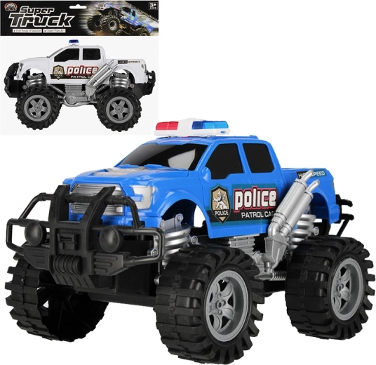 Polizeigeländewagen mit Pull-Back-Antrieb