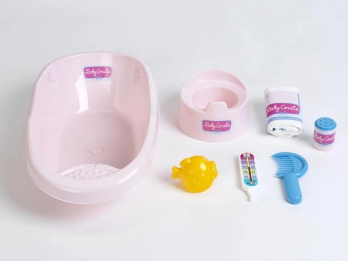 Badewanne mit Zubehör für Puppen