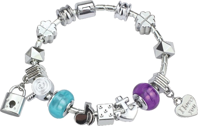 Mädchenarmband mit austauschbaren Anhängern