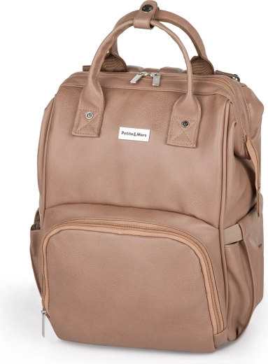 Wickelrucksack für Kinderwagen Jasper Camel Beige PETITE&MARS