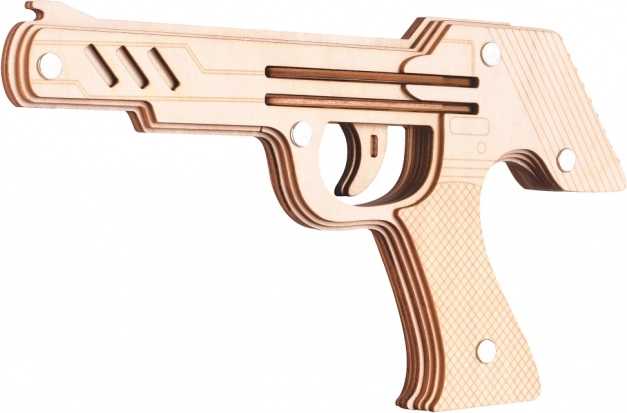 Holz 3D-Puzzle Gummiband-Pistole