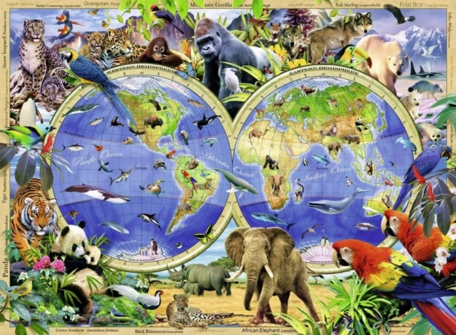 RAVENSBURGER Puzzle Welt der Wildtiere XXL 300 Teile