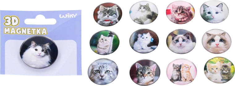 Glasmagnet Katze 4 cm – Mix Varianten