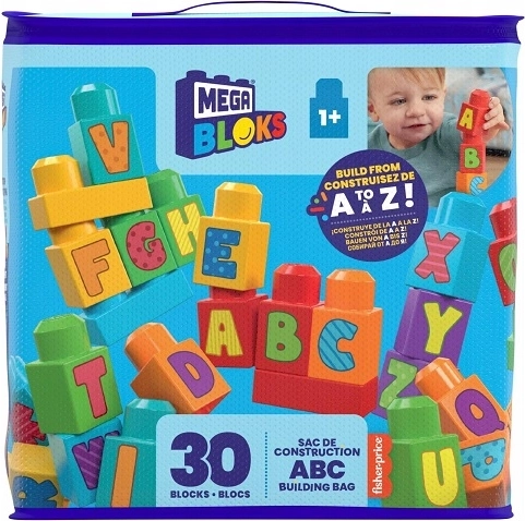 Mega Bloks First Builders ABC – bunte Buchstaben-Bausteine in der Tasche