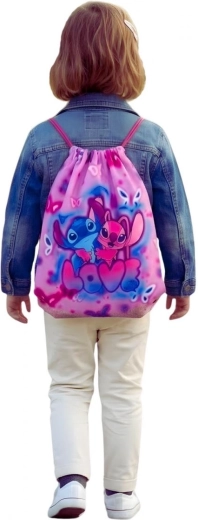 Mädchen-Turnbeutel Lilo und Stitch, rosa