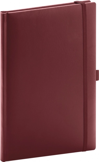 Liniertes Notizbuch NOTIQUE Balacron Bordeaux 15 × 21 cm