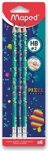 Graphitstift Maped Pixel Party HB, 6 Stk.