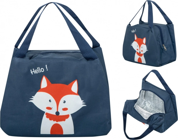 Thermoisolierte Lunch-Tasche mit Fuchs-Motiv – Orange