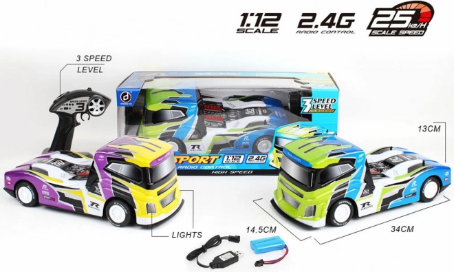R/C Renn-Lkw 1:12 mit drei Geschwindigkeiten