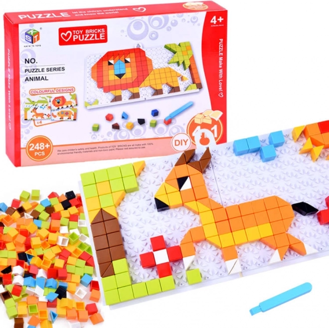 Mosaik-Puzzle mit Tierbildern