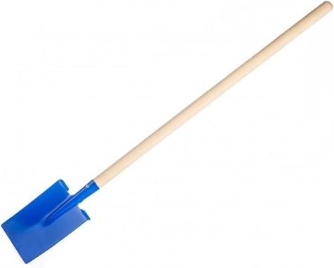 Teddies Kinder-Spaten mit Holzstiel, gerade – Blau