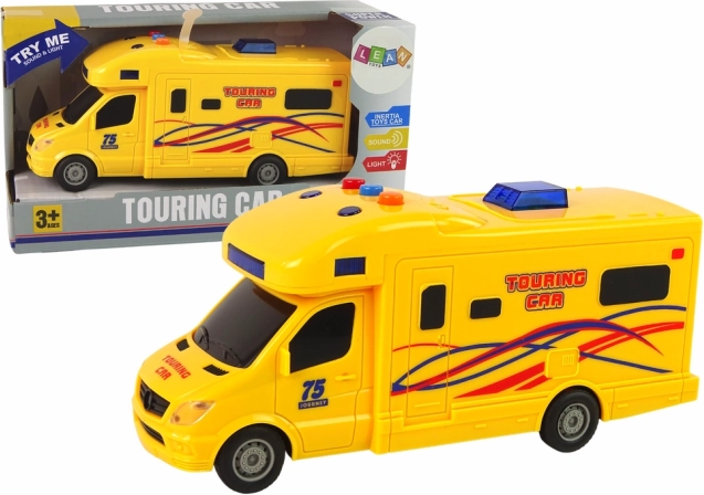 Spielzeugauto Wohnmobil mit Friktionsantrieb, Lichtern und Geräuschen