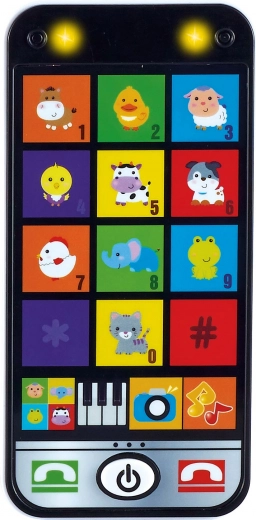 Interaktives Kinder-Smartphone mit Licht und Tönen 6,5 × 13,5 cm