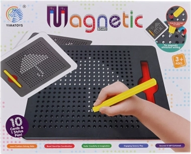 Magnettafel mit Kugeln und Kärtchen