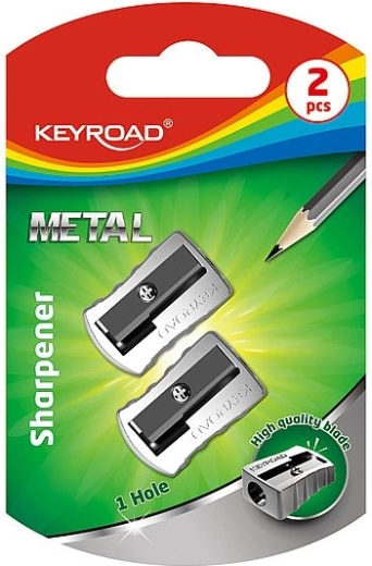 KEYROAD Anspitzer aus Metall, 2 Stk., silber