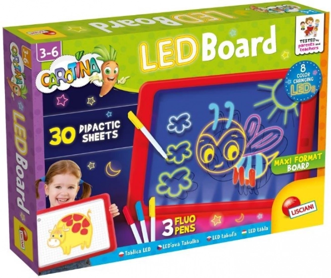 Leuchtende LED-Tafel CAROTINA für Kinder