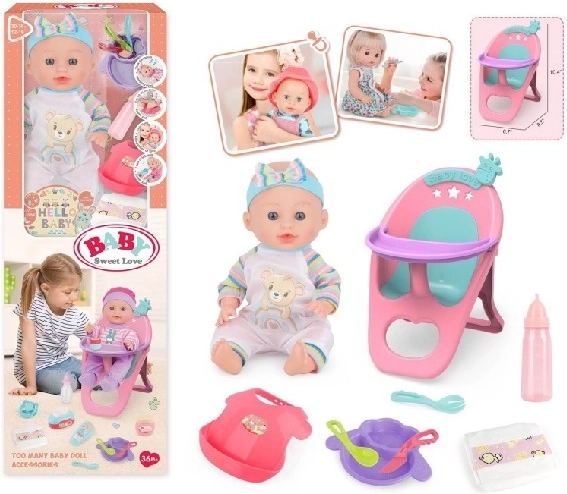 Baby Sweet Love Babypuppe mit Fütterset