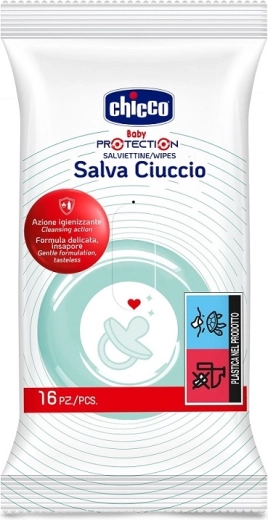 Chicco Feuchttücher für Schnuller und Babyzubehör 16 Stk.