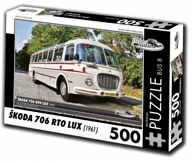 Puzzle Retro-Autos Škoda 706 RTO LUX – Bus, 500 Teile