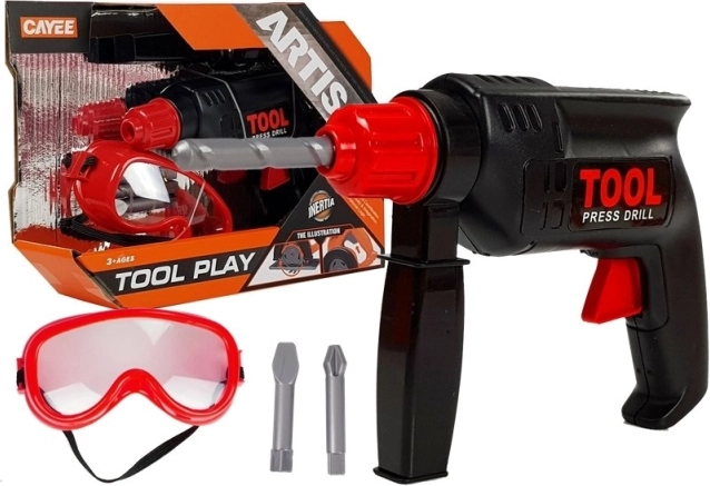 Kinder-Bohrmaschine mit Schutzbrille – Werkzeugset für kleine Heimwerker
