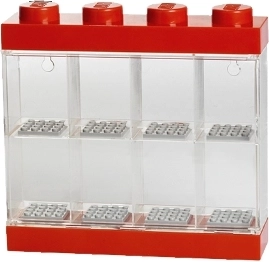 LEGO Vitrine für 8 Minifiguren – rot