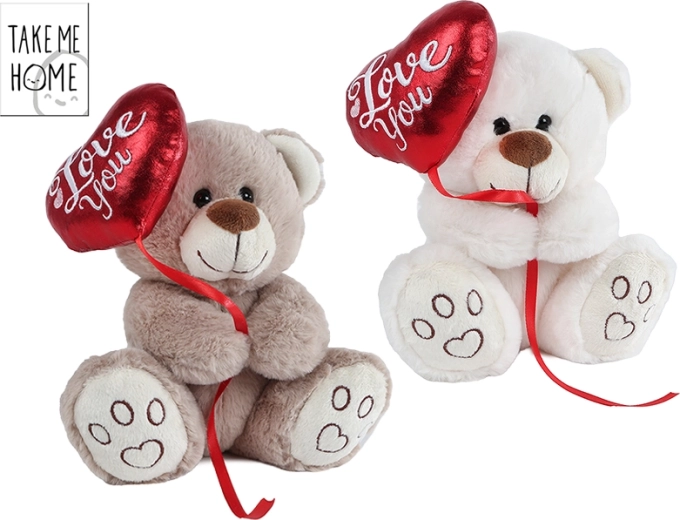 Plüsch-Teddybär mit Herz Love You 20 cm