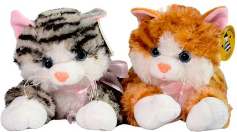 Plüschkatze gestreift – große liegende