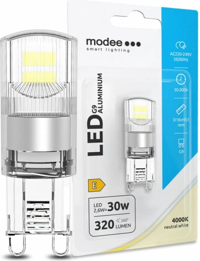 Modee LED-Lampe G9 Aluminium 2,6 W Neutralweiß