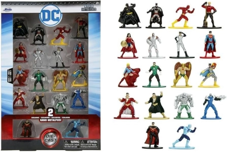 Metallsammelfiguren DC – Set mit 18 Stück, Serie 7 (Maßstab 1:65)