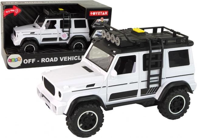 Weißes Geländewagen-Modell 1:14 mit Sounds und Lichtern