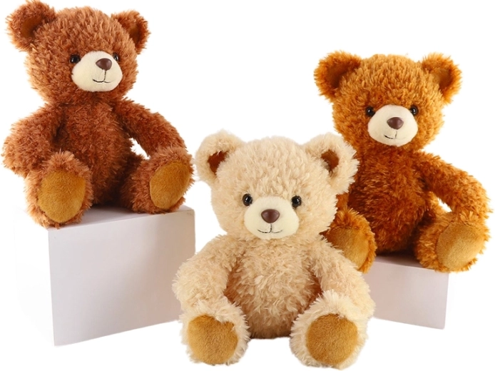 Weißer Plüsch-Teddybär 25 cm