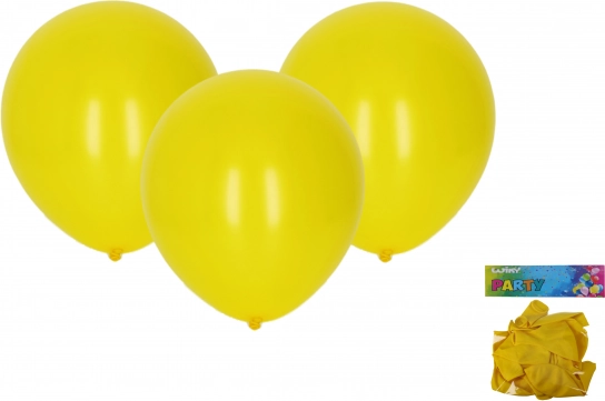 Aufblasbarer Ballon 30 cm gelb - Set 10 Stk